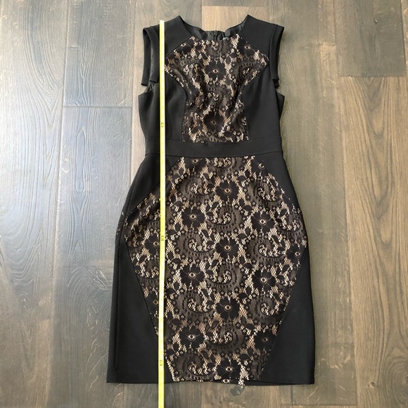 Adrianna Papell Sheath Dress, Black/Nude, Size 8 - Picture 5 of 11